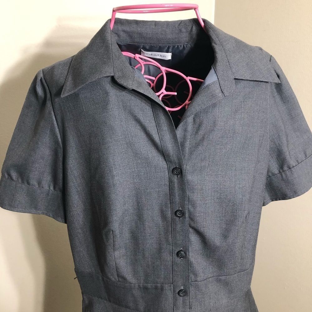 Calvin Klein Collared Button Front Midi Dress - image 5